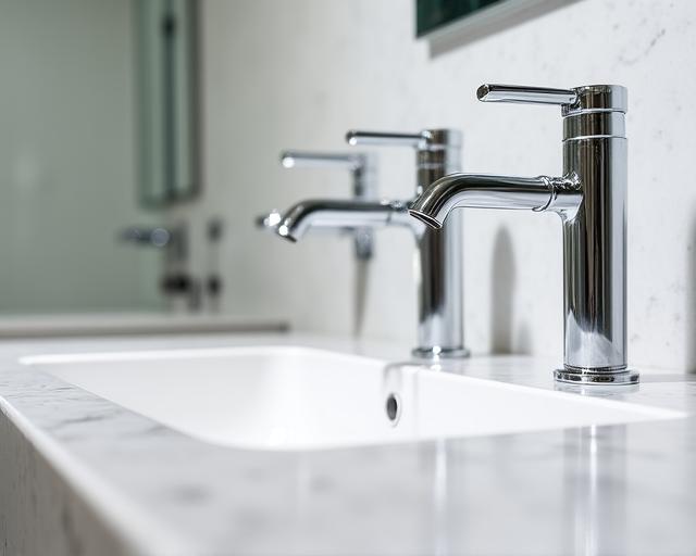 Imagen de un baño moderno con grifería instalada y diseño profesional